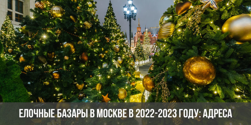 Елочные базары в Москве в 2022-2023 году: адреса