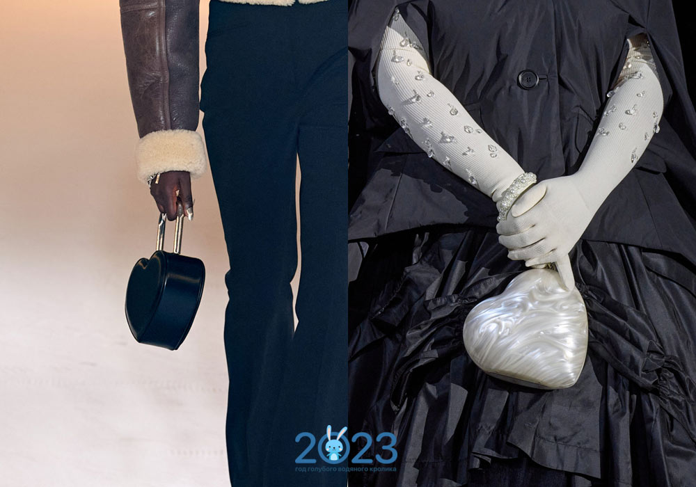 Модные сумки в форме сердца осень-зима 2022-2023 года