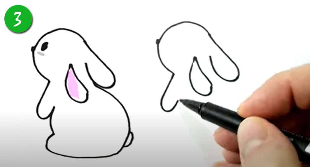 Как рисовать Кролика на Новый Год 2023 - шаг 3