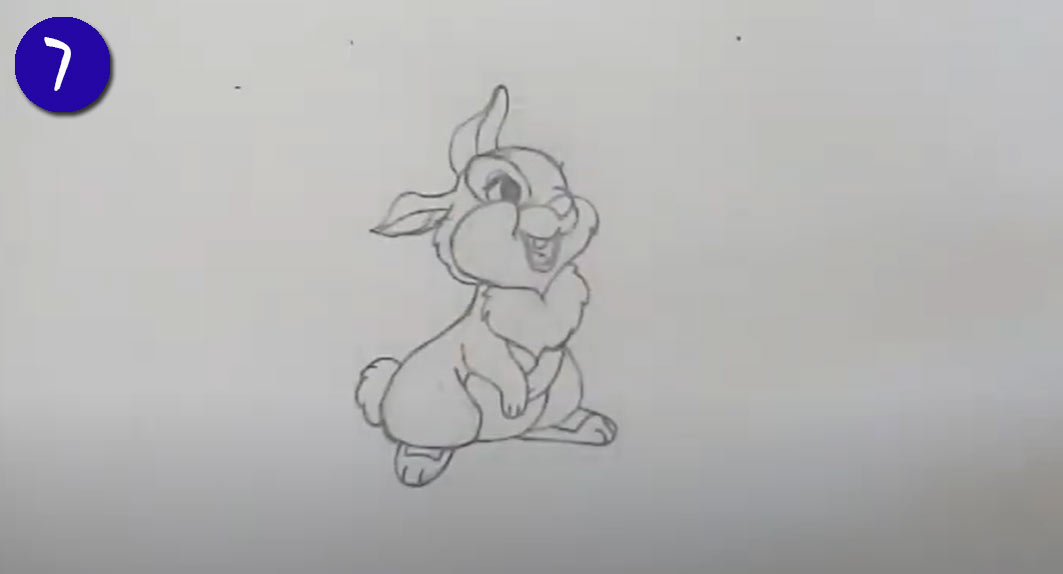 Как рисовать мультяшного Кролика на Новый Год 2023 - шаг 7