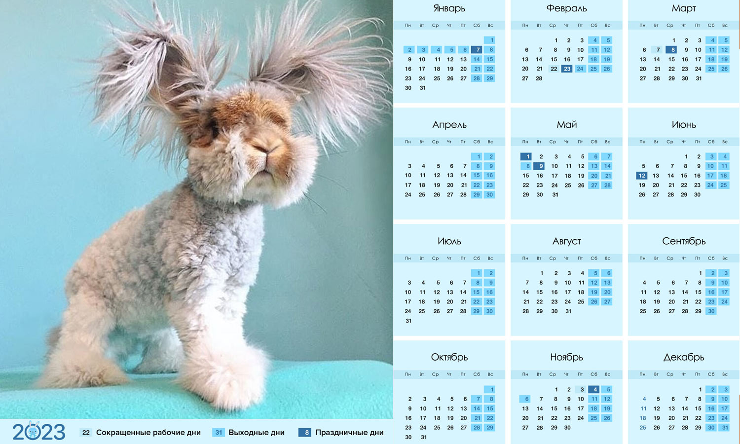 Календарь на 2023 год Кролика
